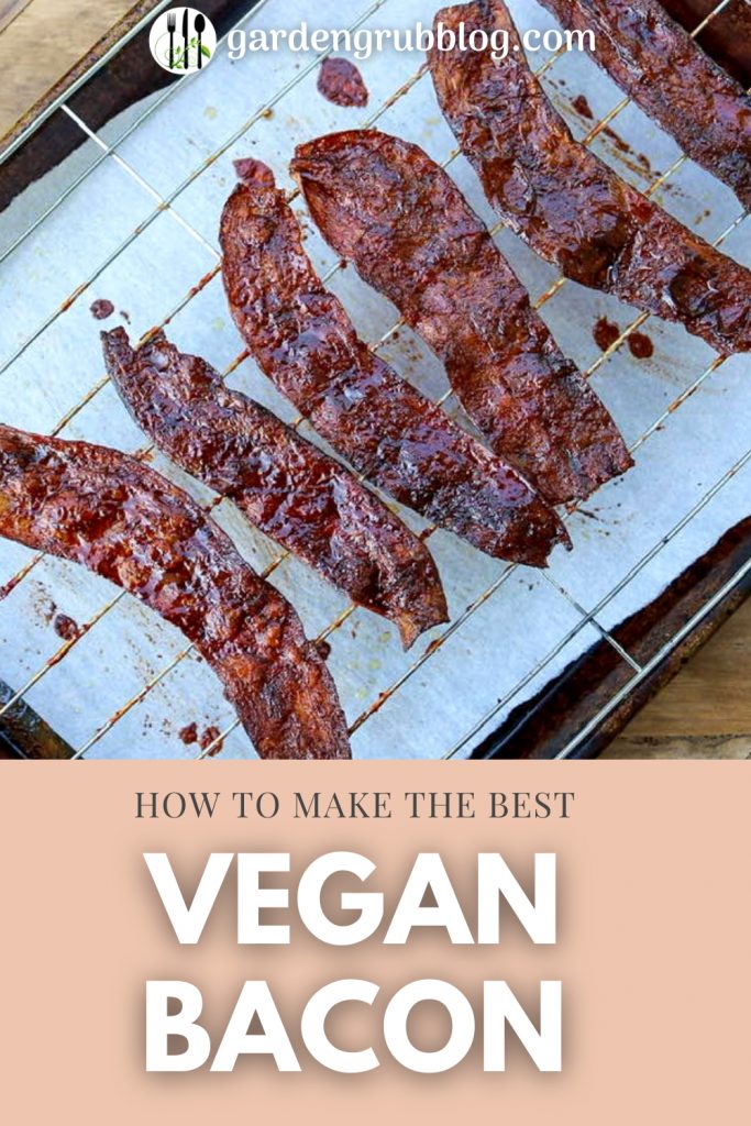 Vegan bacon pin for Pinterest!