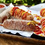 Vegan Korean corn dogs