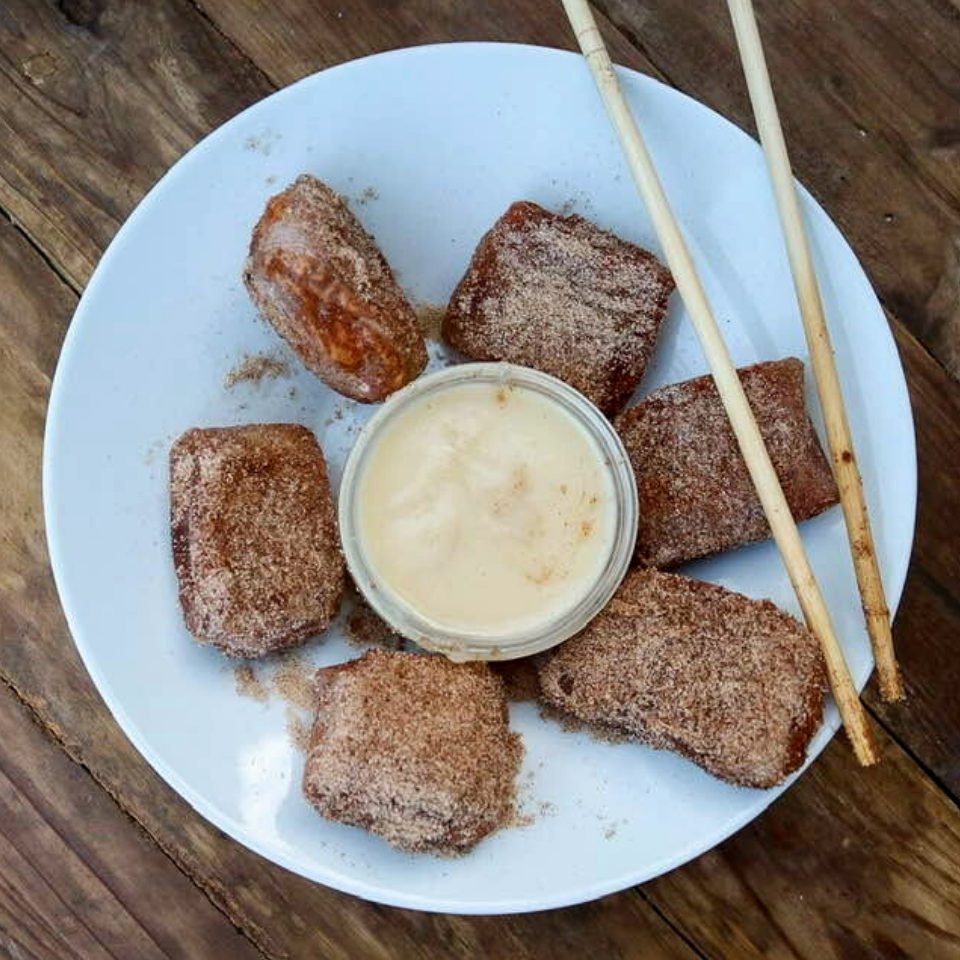 Baked Apple Pie Rice Paper Rolls, Gluten Free, Vegan