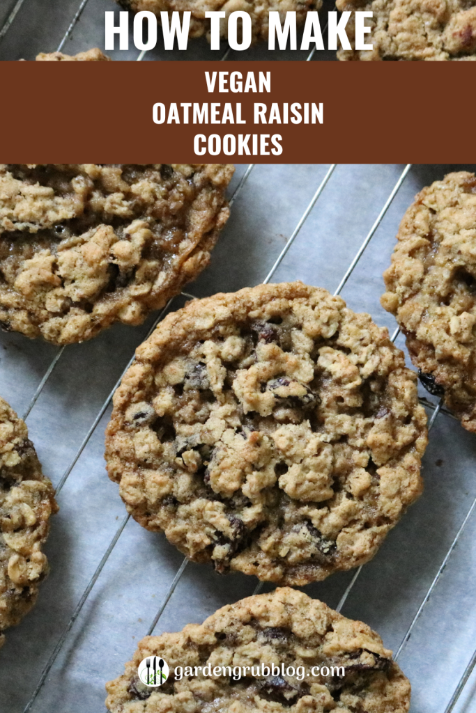 Vegan Oatmeal Raisin Cookies Pinterest Pin