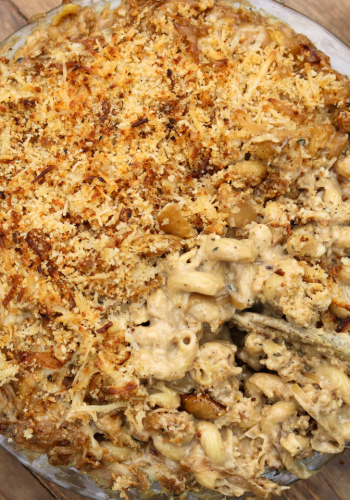Vegan French Onion Mac and Cheese